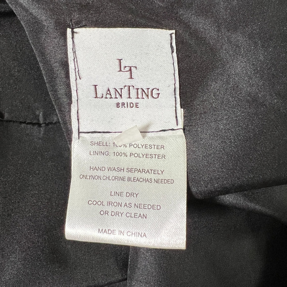 LanTing Bride Womens Chiffon Asymmetric Hem Top SIze 12 Mother of the Bride - Picture 6 of 7